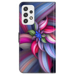 Til Samsung Galaxy A23 5G (Global Version) Flipcover i læder med 3D-mønster, stander og kortholder