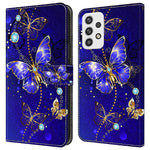 Til Samsung Galaxy A23 5G (Global Version) Flipcover i læder med 3D-mønster, stander og kortholder