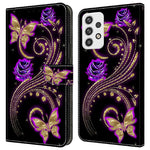 Til Samsung Galaxy A23 5G (Global Version) Flipcover i læder med 3D-mønster, stander og kortholder