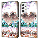 Til Samsung Galaxy A23 5G (Global Version) Flipcover i læder med 3D-mønster, stander og kortholder