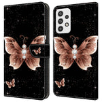 Til Samsung Galaxy A23 5G (Global Version) Flipcover i læder med 3D-mønster, stander og kortholder
