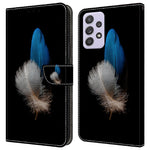 Pung Etui til Samsung Galaxy A52 4G / 5G / A52s 5G, PU Læder Stander 3D Mønsterprint Telefon Cover