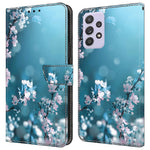 Pung Etui til Samsung Galaxy A52 4G / 5G / A52s 5G, PU Læder Stander 3D Mønsterprint Telefon Cover