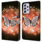 Pung Etui til Samsung Galaxy A52 4G / 5G / A52s 5G, PU Læder Stander 3D Mønsterprint Telefon Cover