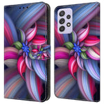 Pung Etui til Samsung Galaxy A52 4G / 5G / A52s 5G, PU Læder Stander 3D Mønsterprint Telefon Cover