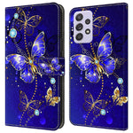 Pung Etui til Samsung Galaxy A52 4G / 5G / A52s 5G, PU Læder Stander 3D Mønsterprint Telefon Cover