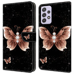 Pung Etui til Samsung Galaxy A52 4G / 5G / A52s 5G, PU Læder Stander 3D Mønsterprint Telefon Cover