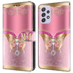 Pung Etui til Samsung Galaxy A52 4G / 5G / A52s 5G, PU Læder Stander 3D Mønsterprint Telefon Cover