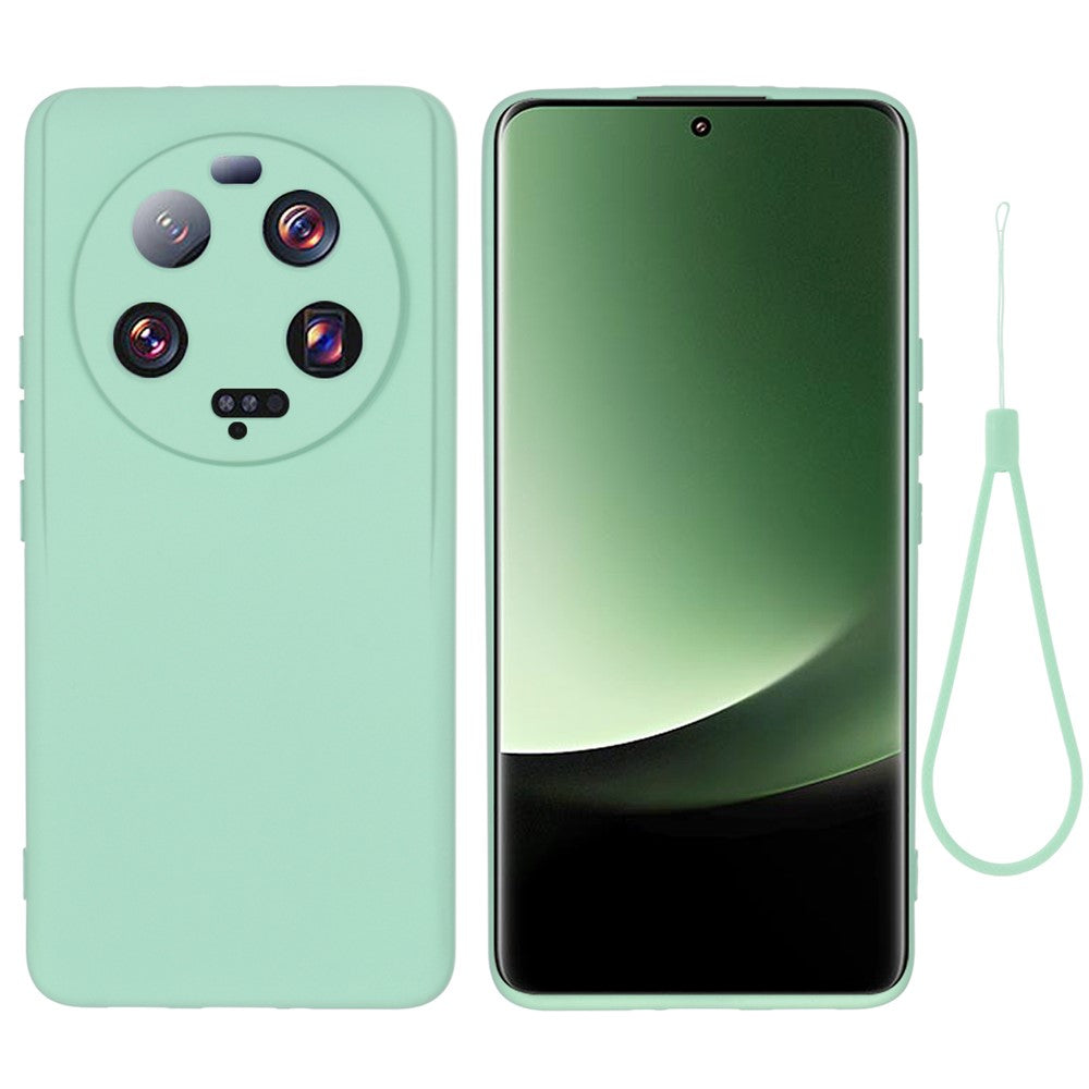 Xiaomi 13 Ultra mobilmobilskal flytande silikonskydd mjukt foderskydd med rem