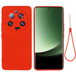 Xiaomi 13 Ultra mobilmobilskal flytande silikonskydd mjukt foderskydd med rem