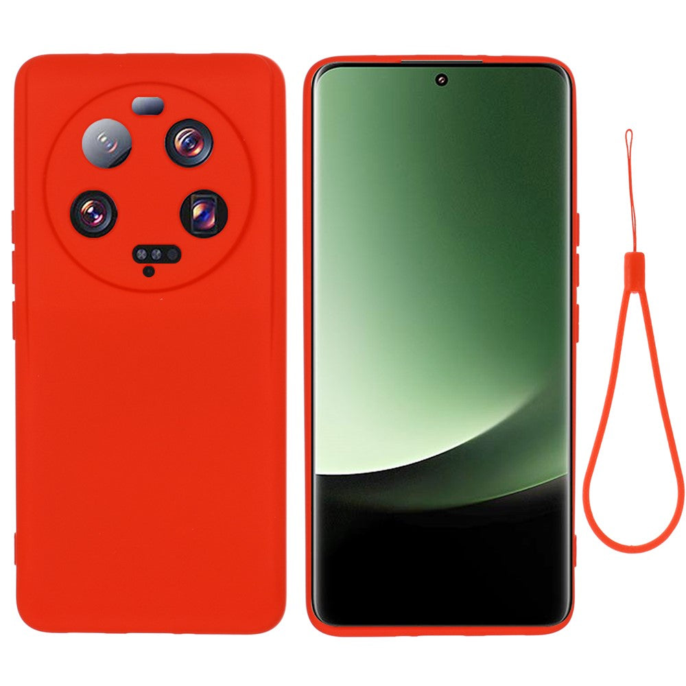Xiaomi 13 Ultra mobilmobilskal flytande silikonskydd mjukt foderskydd med rem