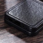 Til Samsung Galaxy Z Flip5 5G Stødsikkert Telefoncover PU-læderbelagt Hårdt PC Ultratyndt Cover