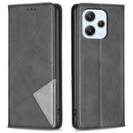 For Xiaomi Redmi 12 4G Card Holder Cell Phone Case Imprinted Line Stand Leather Phone Cover