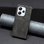 For Xiaomi Redmi 12 4G Card Holder Cell Phone Case Imprinted Line Stand Leather Phone Cover
