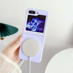 For Samsung Galaxy Z Flip5 5G Magnetic Case Skin-touch Hard PC Phone Cover