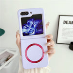 For Samsung Galaxy Z Flip5 5G Magnetic Case Skin-touch Hard PC Phone Cover