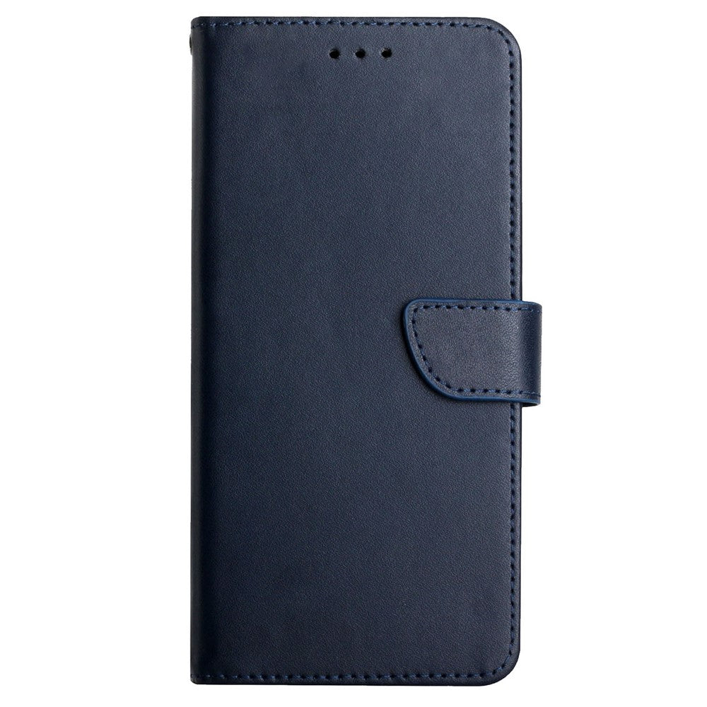 HT02 For Xiaomi Redmi 12 4G TPU+Genuine Cow Leather Wallet Stand Case Nappa Texture Shockproof Phone Cover