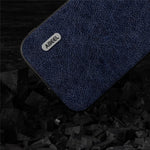 ABEEL For iPhone 15 Pro Max Retro Litchi Texture Phone Case PU Leather Coated PC+TPU Back Cover