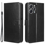 Xiaomi Redmi 12 4G / 12 5G (Global) / Note 12R 5G / Poco M6 Pro 5G mobilskal Crazy Horse Texture PU-läder Folio Flip Stand Plånboksfodral