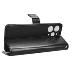 Xiaomi Redmi 12 4G / 12 5G (Global) / Note 12R 5G / Poco M6 Pro 5G mobilskal Crazy Horse Texture PU-läder Folio Flip Stand Plånboksfodral