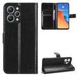Xiaomi Redmi 12 4G / 12 5G (Global) / Note 12R 5G / Poco M6 Pro 5G mobilskal Crazy Horse Texture PU-läder Folio Flip Stand Plånboksfodral