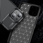 Carbon Fiber Texture TPU Case for iPhone 15, Anti-scratch Protective Phone Cover