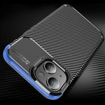 Carbon Fiber Texture TPU Case for iPhone 15, Anti-scratch Protective Phone Cover
