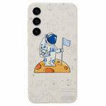 For Samsung Galaxy S23 Cartoon Astronaut Pattern Soft TPU Case Anti-drop Precise Cutout Phone Cover