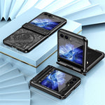 Mechanical Legend Series Hard PC Case for Samsung Galaxy Z Flip5 5G Protective Phone Case Electroplating Cover