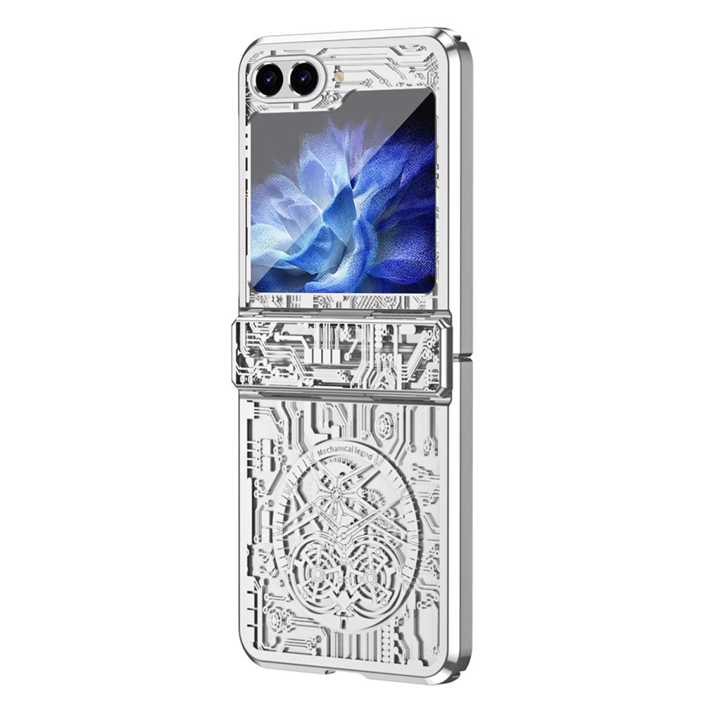 Mechanical Legend Series Hard PC Case for Samsung Galaxy Z Flip5 5G Protective Phone Case Electroplating Cover