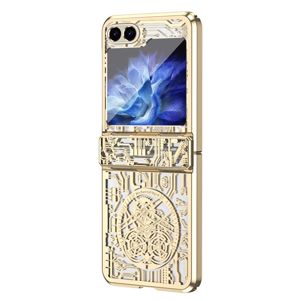 Mechanical Legend Series Hard PC Case for Samsung Galaxy Z Flip5 5G Protective Phone Case Electroplating Cover