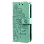 For iPhone 15 Pro Max Case Floral Pattern PU Leather Wallet Stand Phone Cover