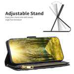 BINFEN COLOR BF Style-15 For iPhone 15 Wallet Phone Stand Shell Flip Case Zipper Pocket Leather Cover