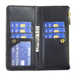 BINFEN COLOR BF Style-15 For iPhone 15 Wallet Phone Stand Shell Flip Case Zipper Pocket Leather Cover