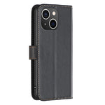 BINFEN COLOR BF17 For iPhone 15 Phone Cover Stand Design Wallet TPU+PU Leather Phone Case