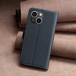 BINFEN COLOR BF17 For iPhone 15 Phone Cover Stand Design Wallet TPU+PU Leather Phone Case