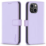 BINFEN COLOR BF17 For iPhone 15 Phone Cover Stand Design Wallet TPU+PU Leather Phone Case