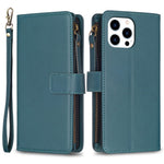 BF Style-19 For iPhone 15 Pro Zipper Pocket PU Leather Case Wallet Stand Phone Cover
