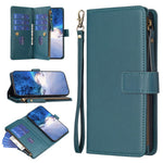 BF Style-19 For iPhone 15 Pro Zipper Pocket PU Leather Case Wallet Stand Phone Cover