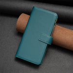 BF Style-19 For iPhone 15 Pro Zipper Pocket PU Leather Case Wallet Stand Phone Cover