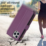 BF Style-19 Til iPhone 15 Pro Max PU læder telefoncover flip pung stativcover med lynlåslomme