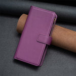 BF Style-19 Til iPhone 15 Pro Max PU læder telefoncover flip pung stativcover med lynlåslomme