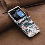 Til Samsung Galaxy Z Flip5 5G PU Læder+PC Telefoncover Mønstertryk Beskyttelsescover