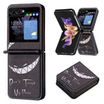 Til Samsung Galaxy Z Flip5 5G PU Læder+PC Telefoncover Mønstertryk Beskyttelsescover