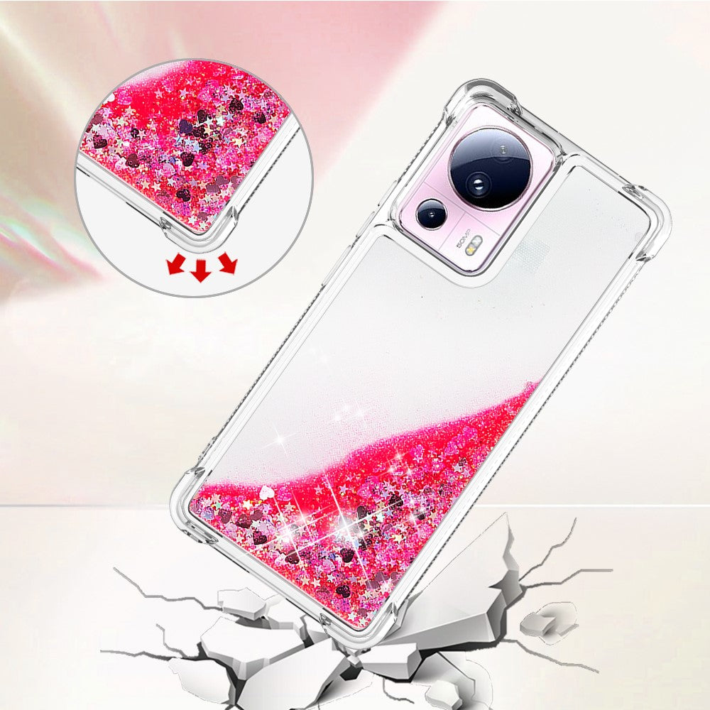For Xiaomi 13 Lite / Civi 2 5G TPU Case Glitter Quicksand Shockproof Phone Back Cover