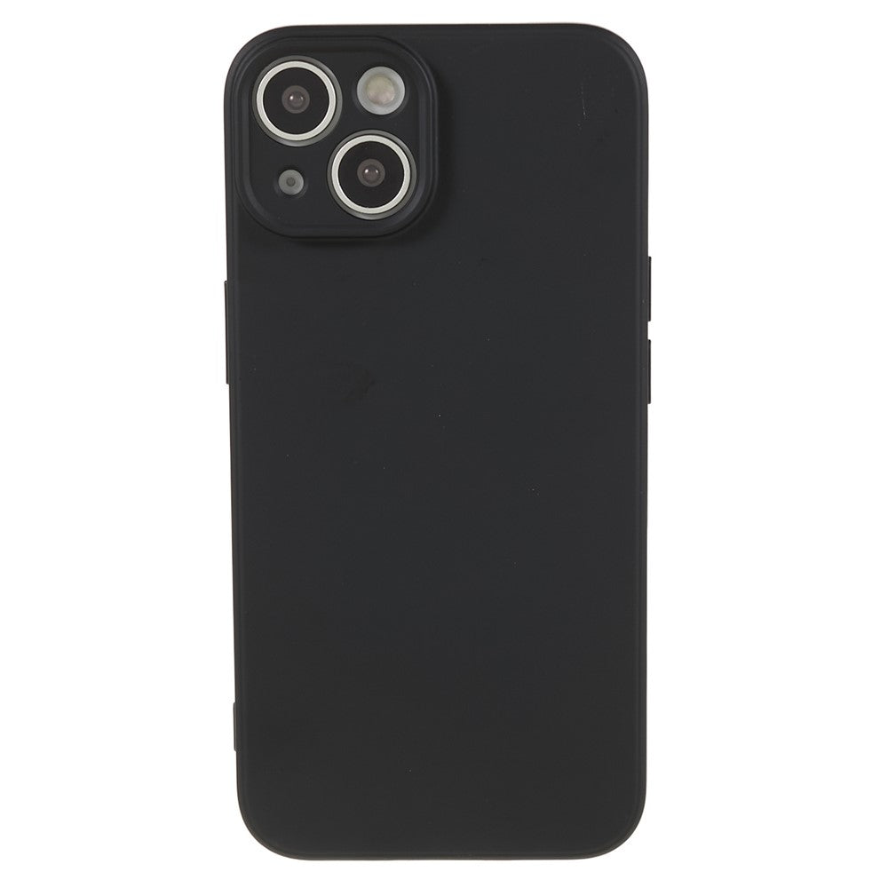 Fiberfoder för iPhone 15 Plus godisfärgat TPU-mobilskal gummerat mobilskydd
