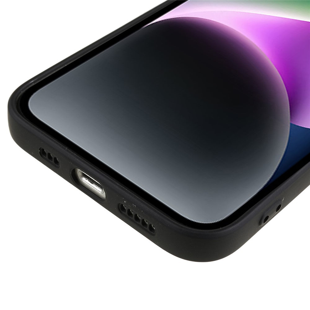 Fiberforing til iPhone 15 Candy Color Anti-Drop TPU-telefoncover Gummibelagt telefoncover