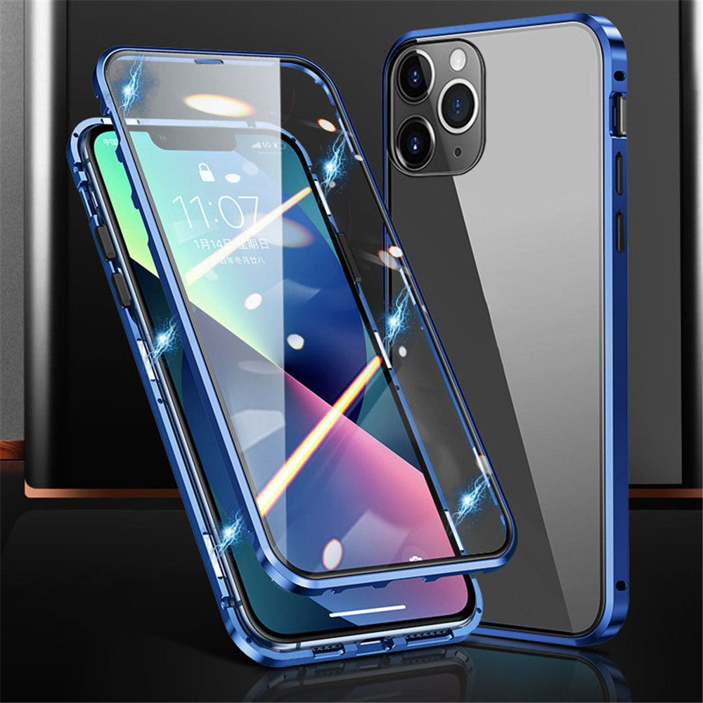 Til iPhone 15 Pro Max Helkropscover Magnetisk Hærdet Glas Dobbeltsidet Telefoncover