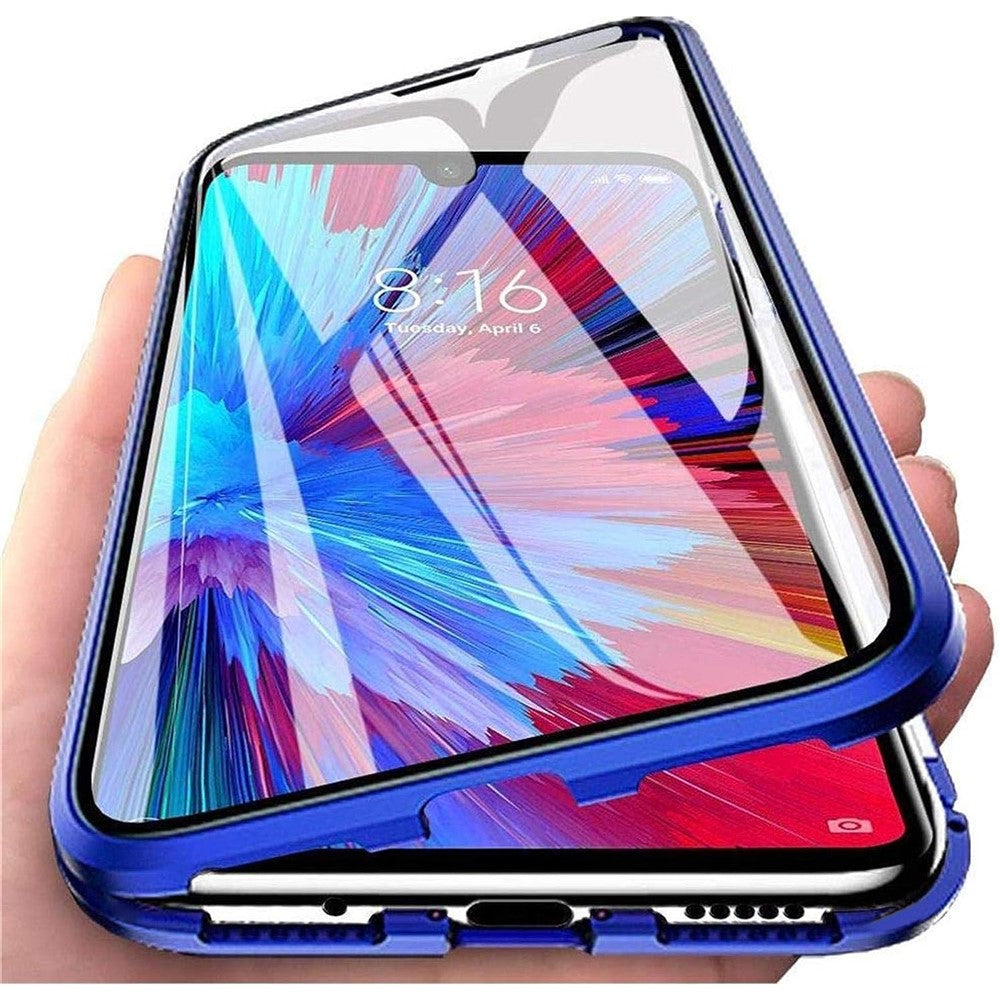 Phone Case for iPhone 15 Plus Full Body Case Magnetic Tempered Glass Double-Sided Phone Case