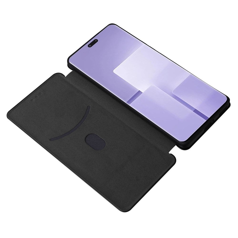 For Xiaomi Civi 3 5G Anti-Scratch Leather Phone Stand Case Carbon Fiber Texture Cover with Card Holder